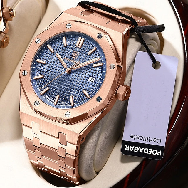 Zegarek męski Paazomu różowe złoto