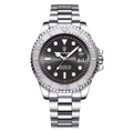 Zegarek męski Poedagar , srebrny , obrotowy bezel