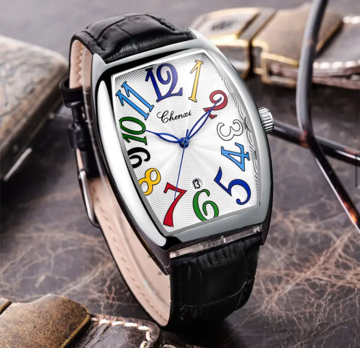 Zegarek męski Chenxi prostokątny